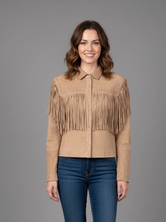 Krystal, 52 cm. - Krave - Ruskind af gede - Damer - Taupe