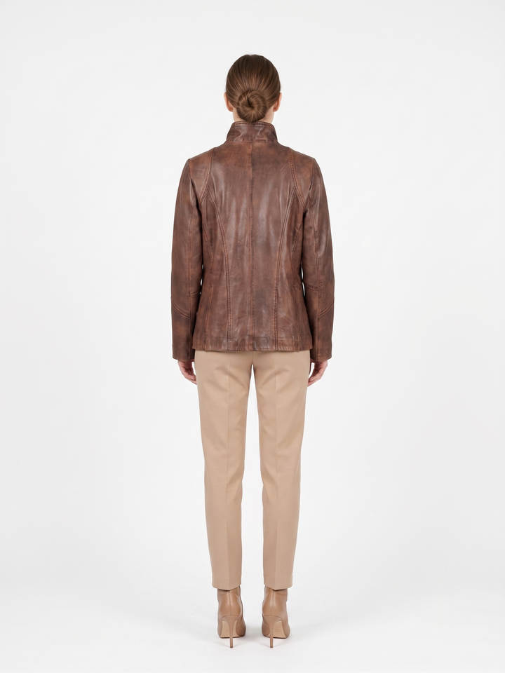 Mona Lisa Lamb Malli Leather - Women Copper Brown