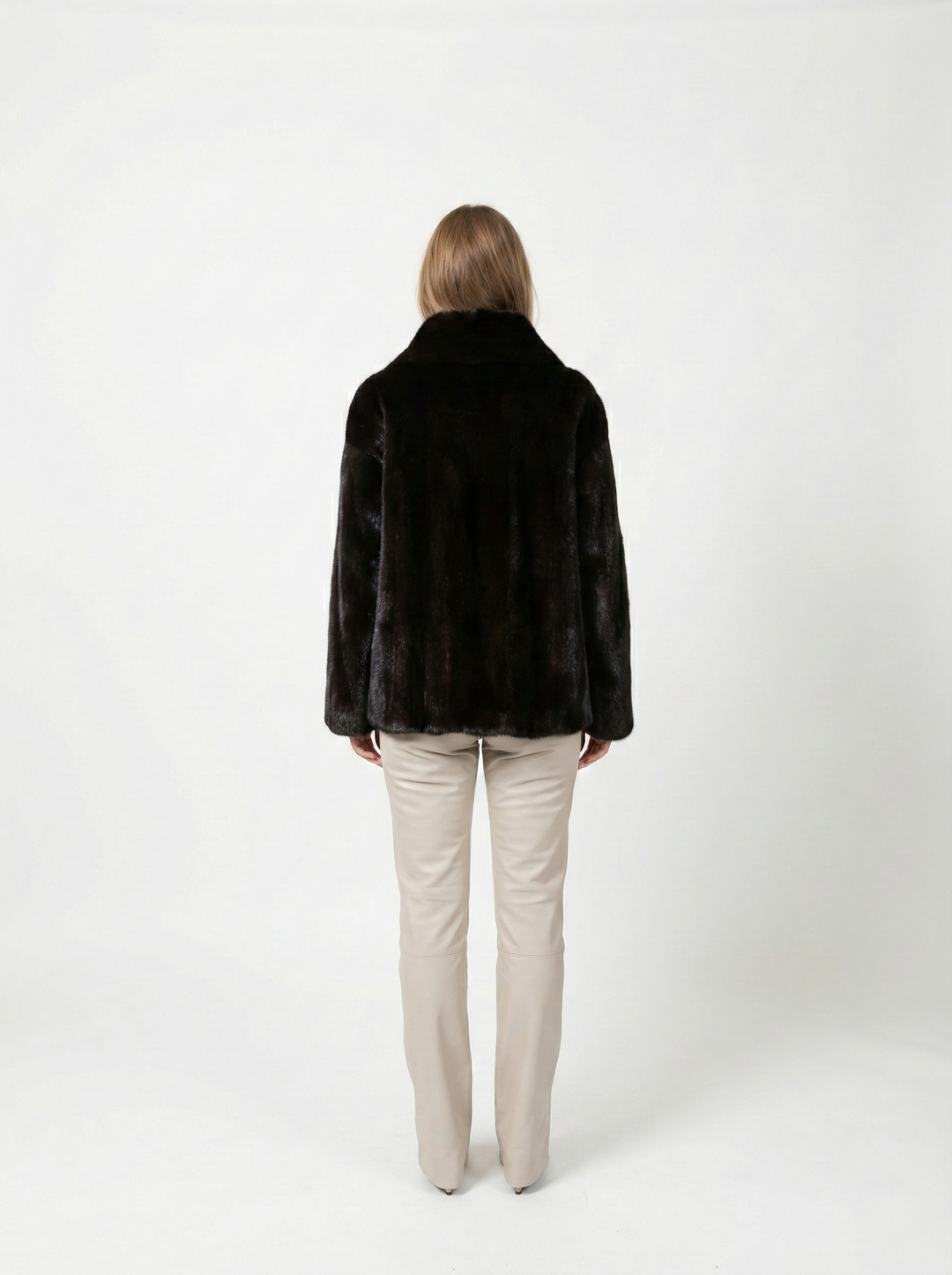 Irene, 65 cm. - Collar - Mink - Women - Black