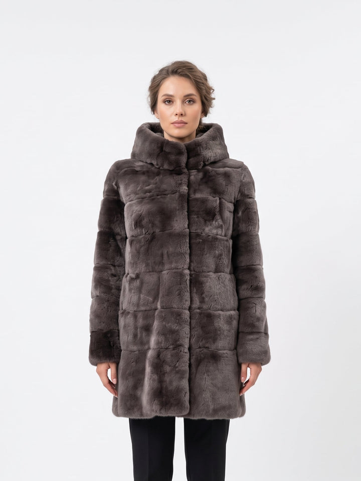 Imelda-A, 85 cm. - Hood Rex - Women Chocolate