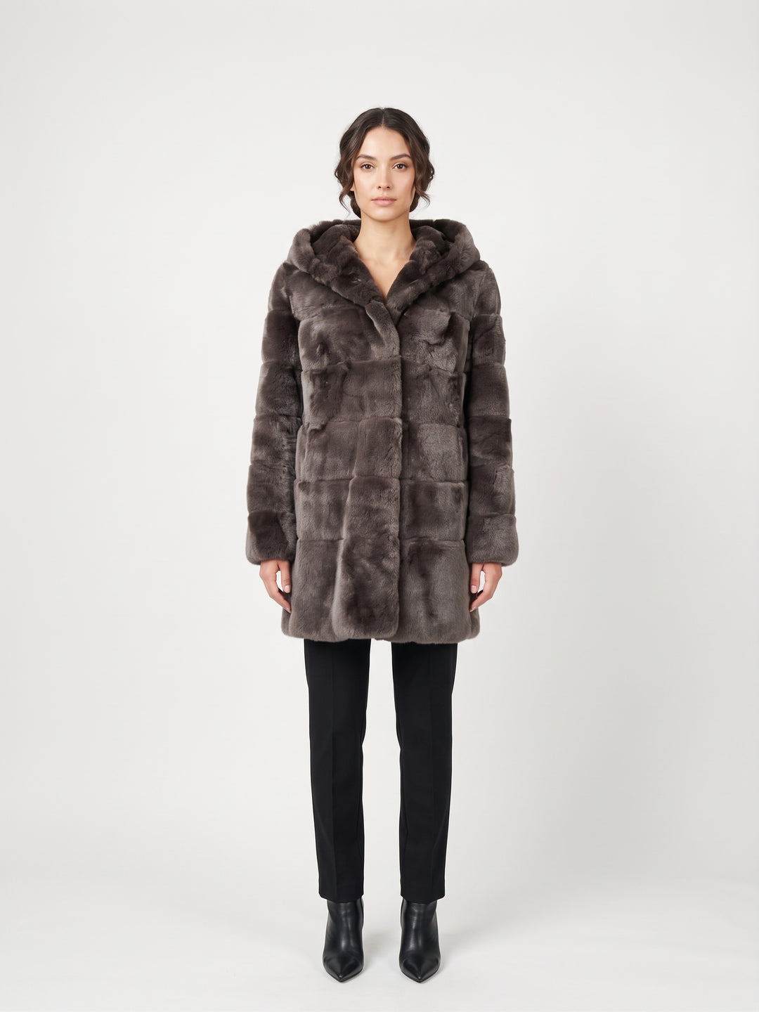 Imelda-A, 85 cm. - Hood Rex - Women Chocolate