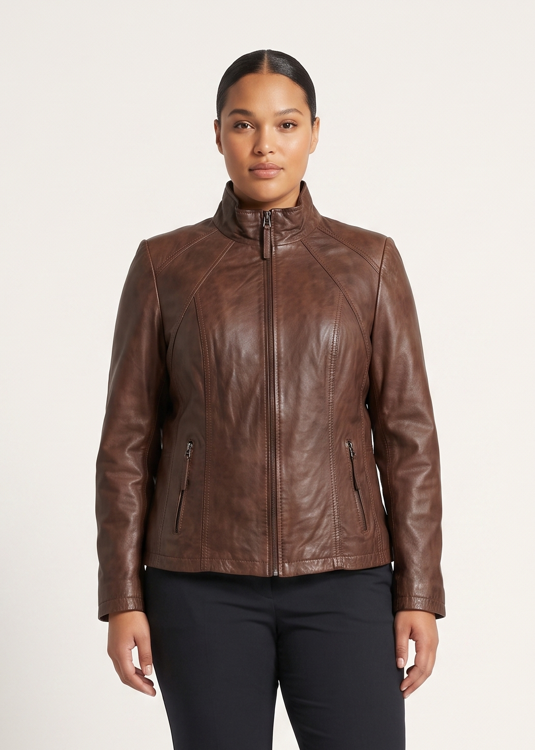 P 14-02 - Comfort Lamb Malli Leather - Women Parker Cognac