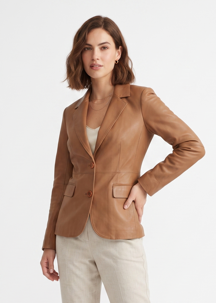 Nina, 64 cm. - Lamb Dior Läder - Dam - Caramel