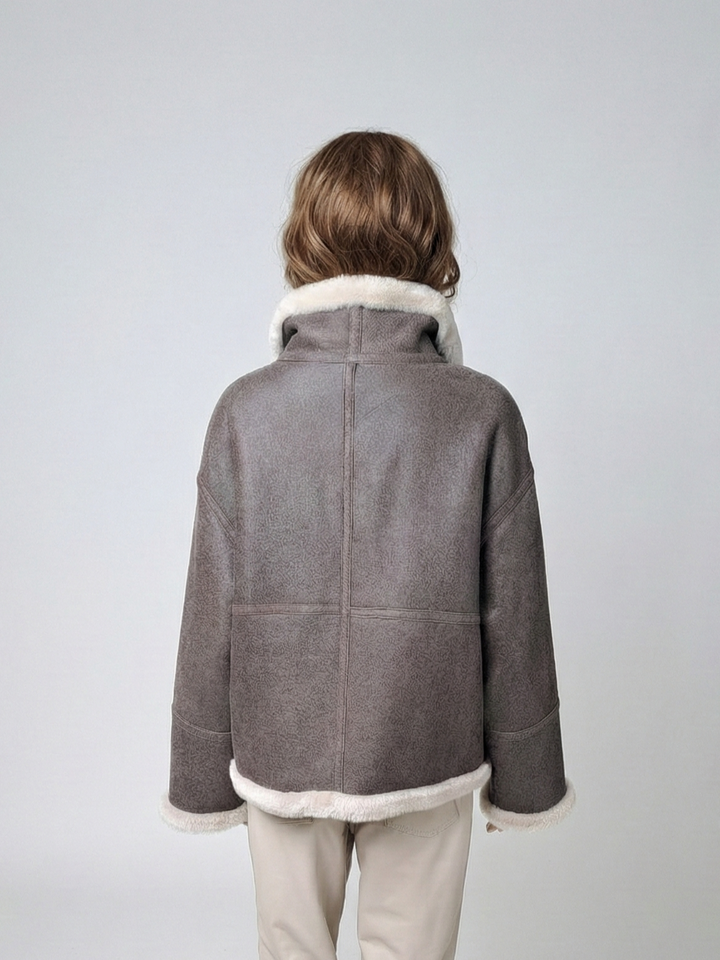 Iolande, 60 cm. - Collier - Nappa Lamb Crack - Femmes - Brown