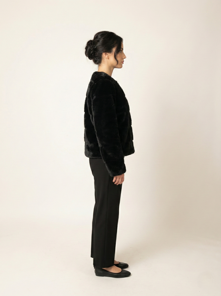 Asta, 60 cm. - minkjakke - kvinner - svart