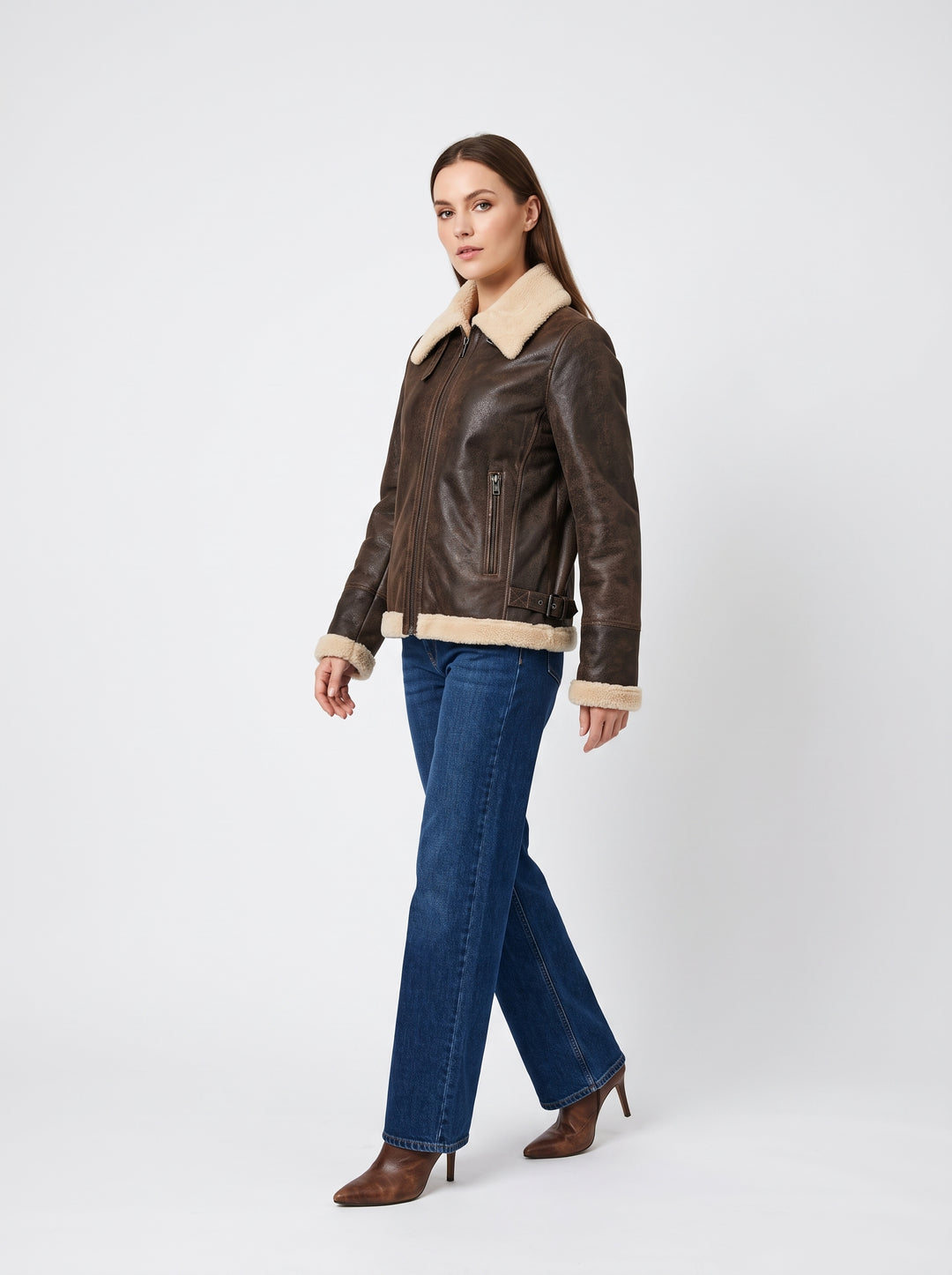 Giggles, 62 cm. Lamb Tornado Leather - Women Middle Brown