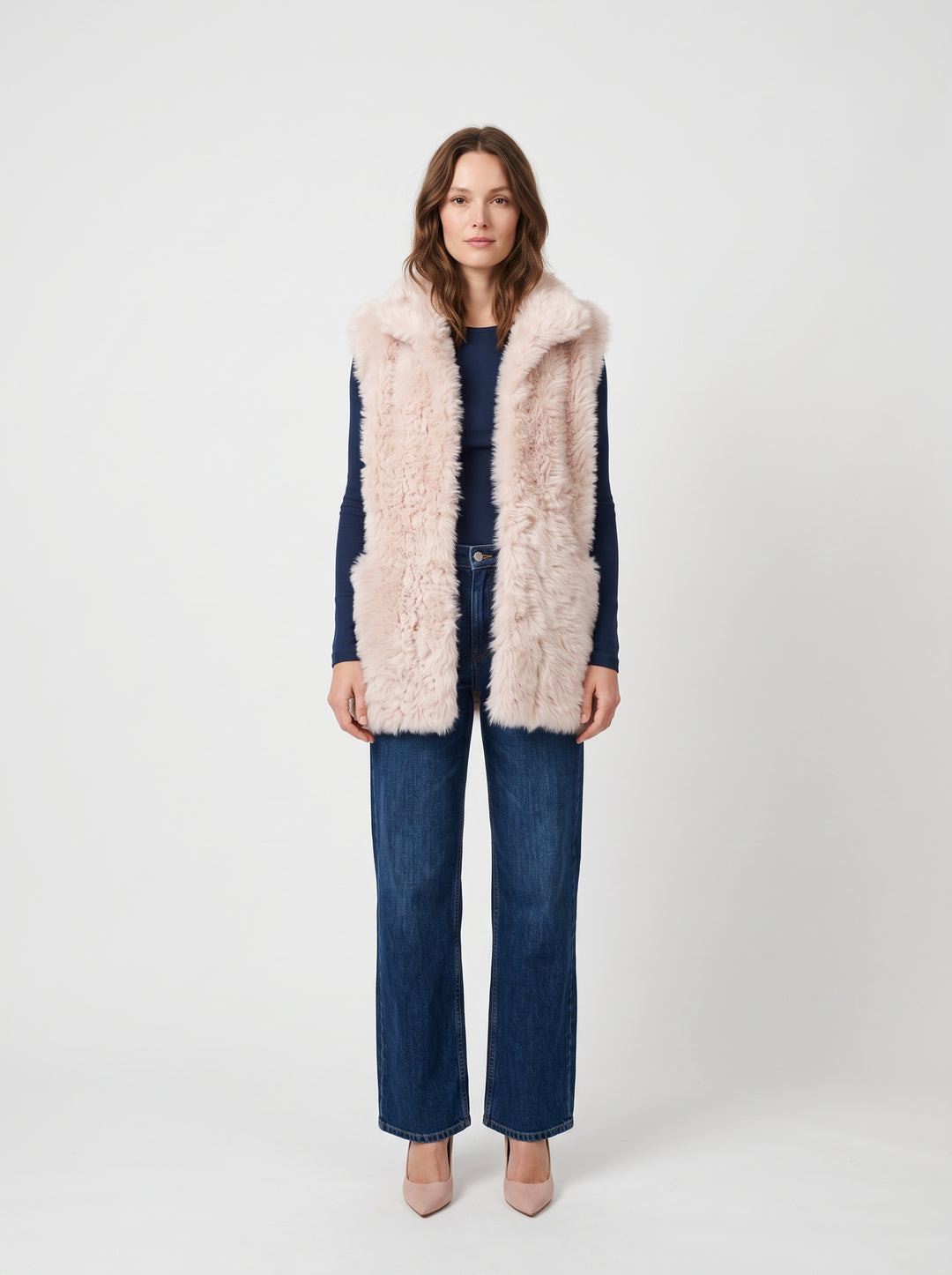 Jessica, 68 cm. -Krave - Ruskindslam - Damer - Lys Beige