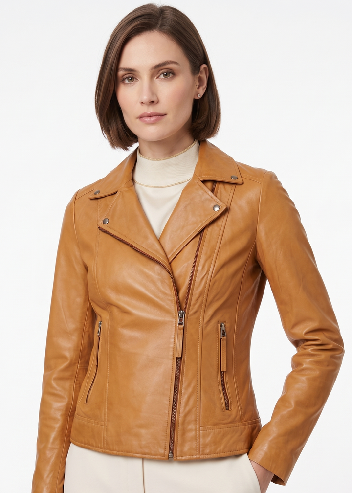 Bella Lamb Malli Leather - Women Cognac