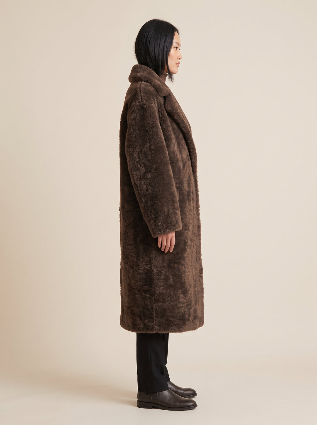 Bonjour, 95 cm. - Collier - Curly Lamb - Femme - Y-Marron