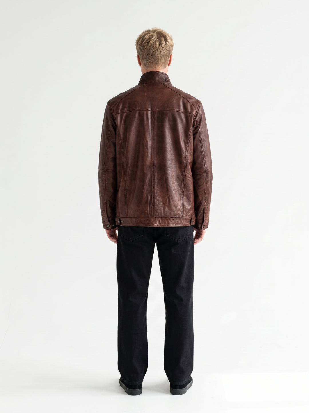 Big Marlow, 80 cm. - Collar Lamb Polish Nappa Leather -Man Copper Brown