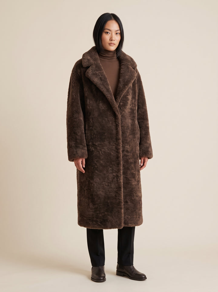 Bonjour, 95 cm. - Collier - Curly Lamb - Femme - Y-Marron