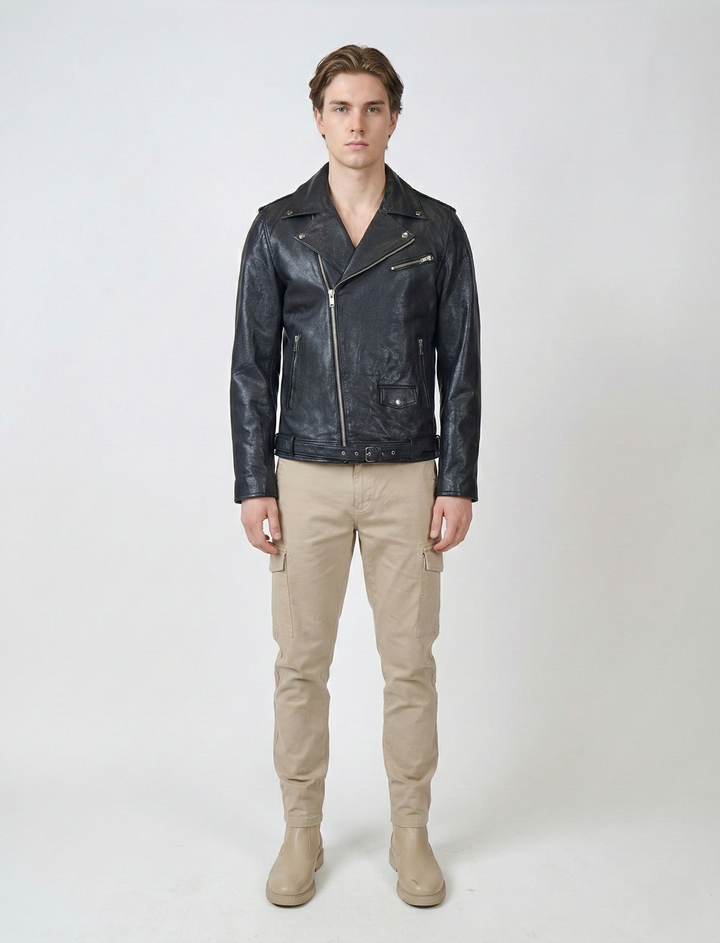 Brando - Goat Leather - Man - Black