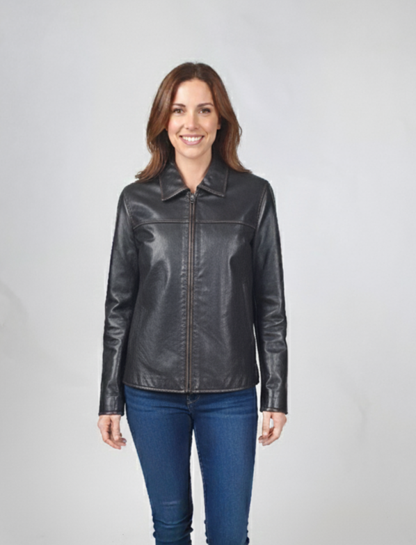 Marilyn - chèvre frottée en cuir - femmes - noir