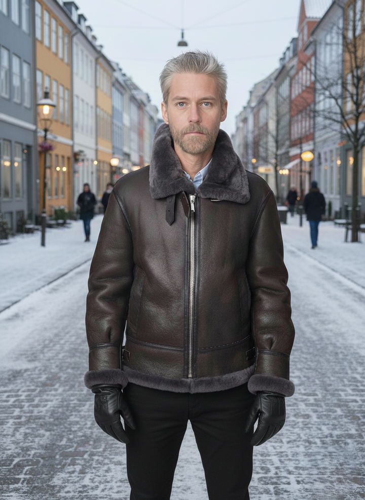 Ivanohe, 69 cm. - Lamm Crackle - Mann - Braun