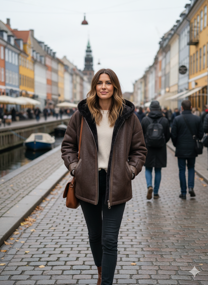 ISQ, 68 cm. - Nappa Lam - Kvinder - Brun