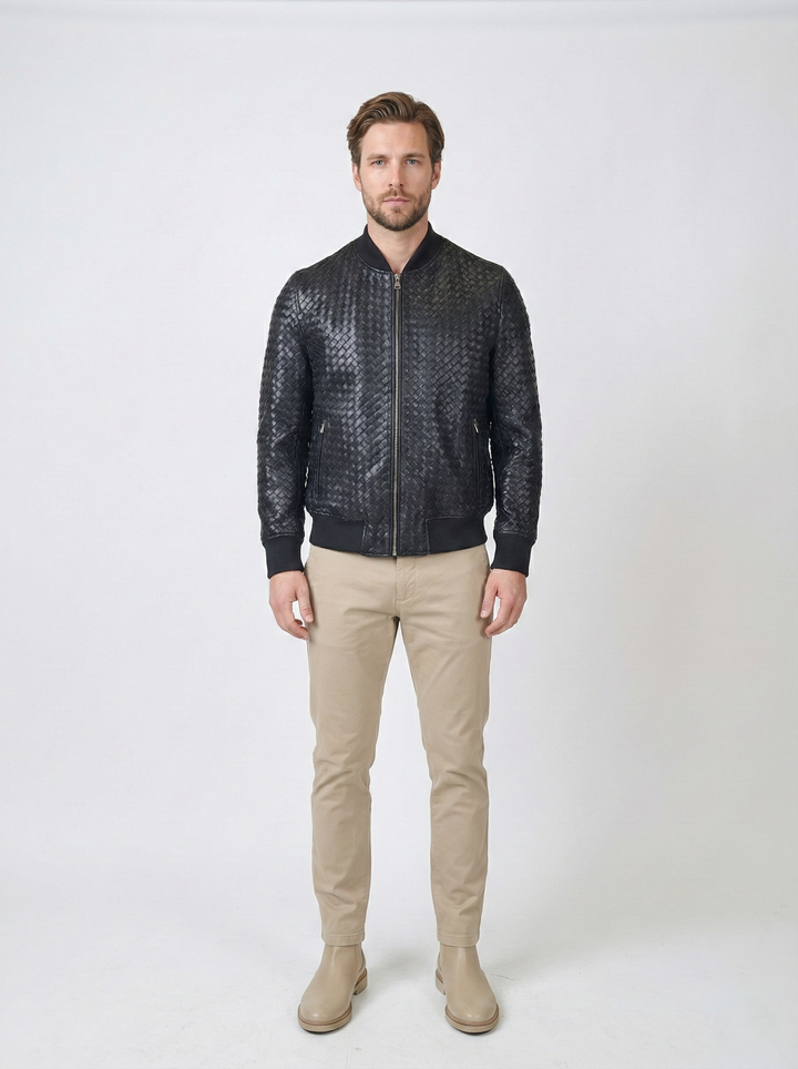 Luca, 68 cm. - Lamb Leather - Man - Black