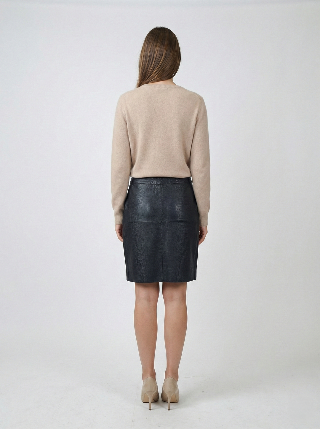 Debora Skirt - Lamb Leather - Women - Black