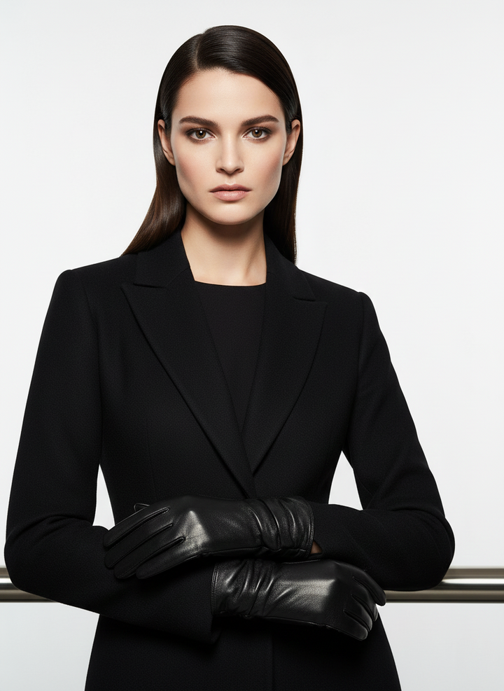 2261 Handske - Lamme Slink Læder - Tilbehør - Sort