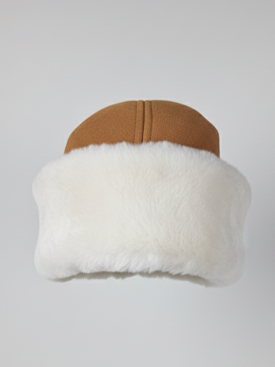 HL24C061 Hat - Suede Lamb - Accesories - Cognac