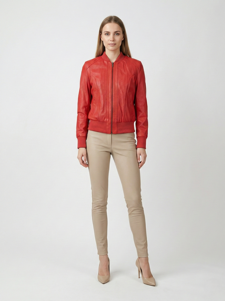 Angee, 56 cm. - Krave - Lamme Malli Læder - Damer - Chili Rød