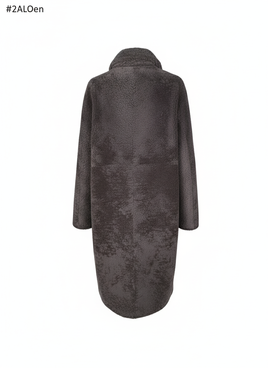 Filuka, 100 cm. - Krage - Lockigt lamm - Dam - Taupe