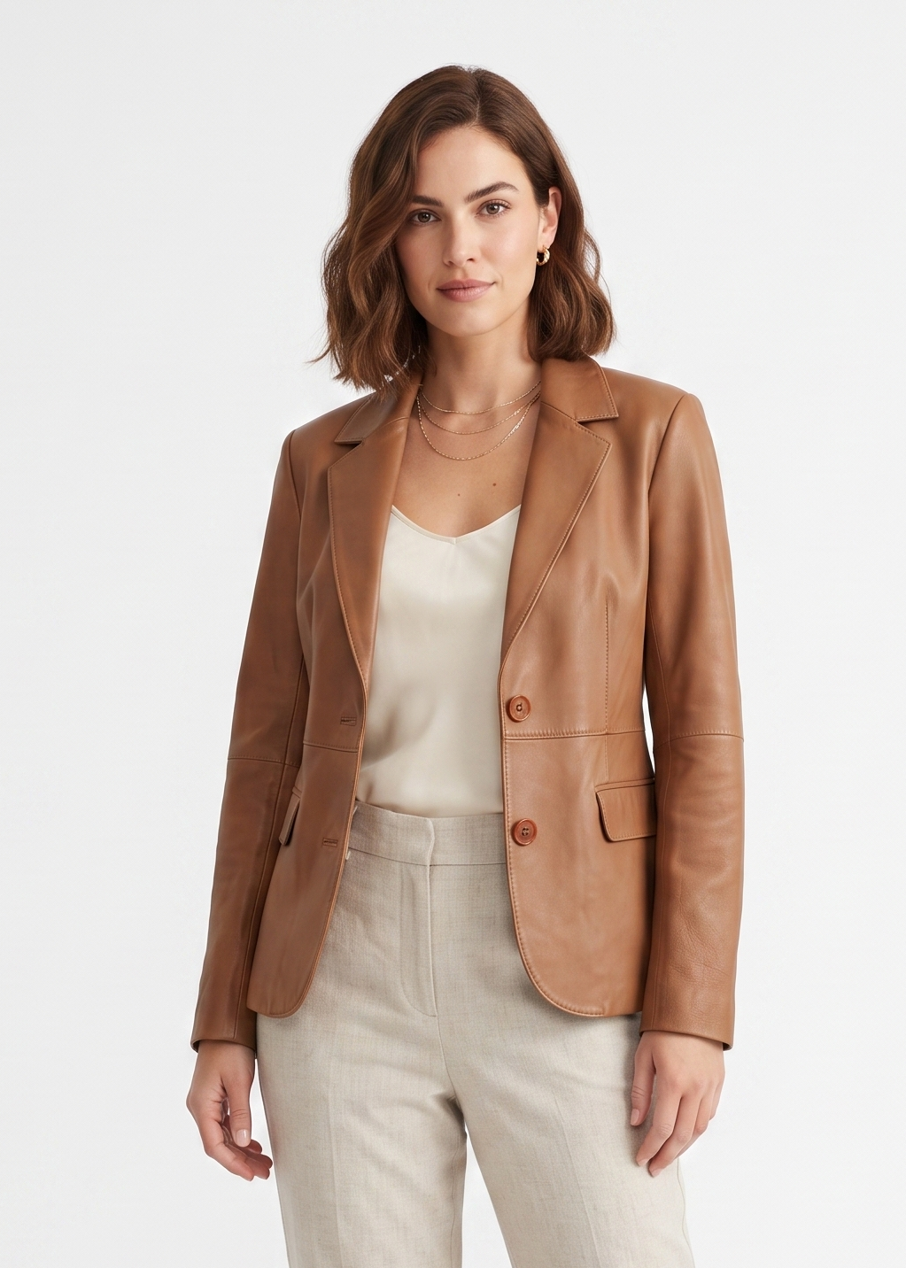 Nina, 64 cm. - Lamb Dior Läder - Dam - Caramel