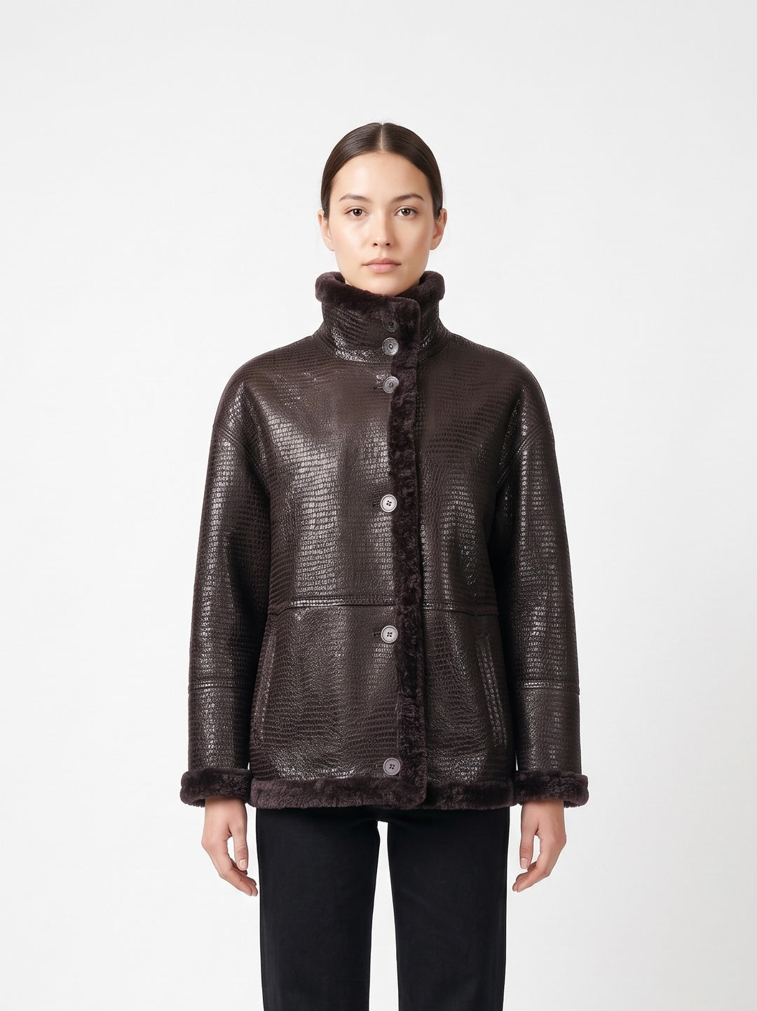 Jude, 65 cm. Nappa Lamb - Women Dark Brown