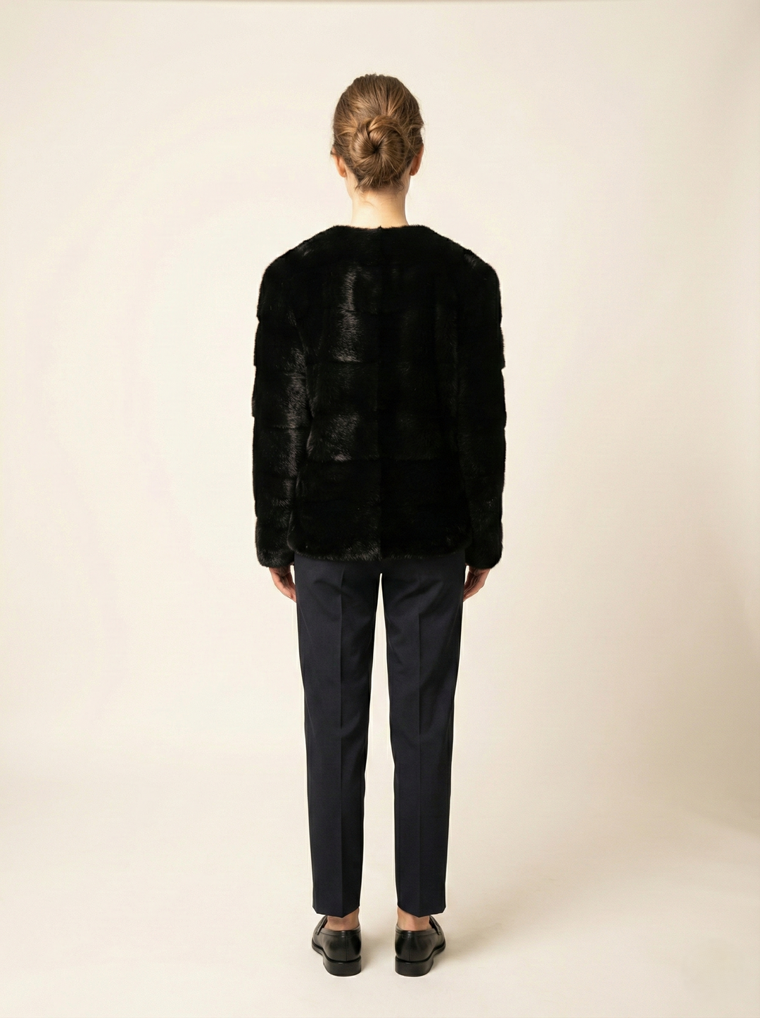 Asta, 60 cm. - minkjakke - kvinner - svart