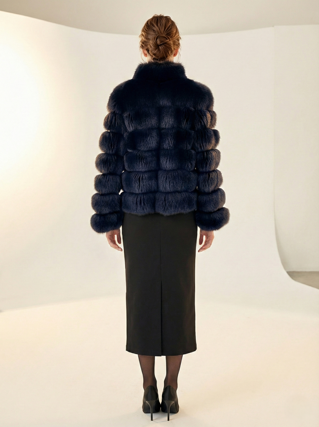 Virginia, 60 cm. - Blue Fox - Damen - Schwarz.