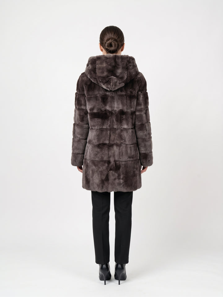 Imelda-A, 85 cm. - Hood Rex - Women Chocolate