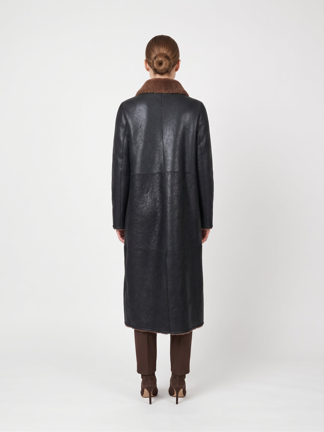 Aspen 125 cm Nappa Lamb Crack Washed -Women Black