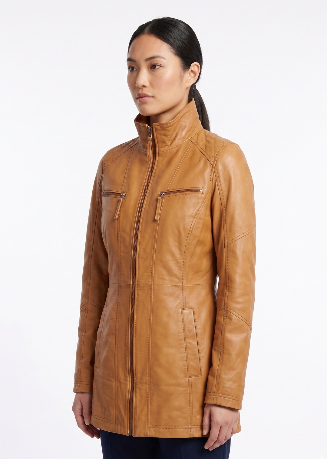 New Alaine – Lamm-Malli-Leder – Damen – Cognac
