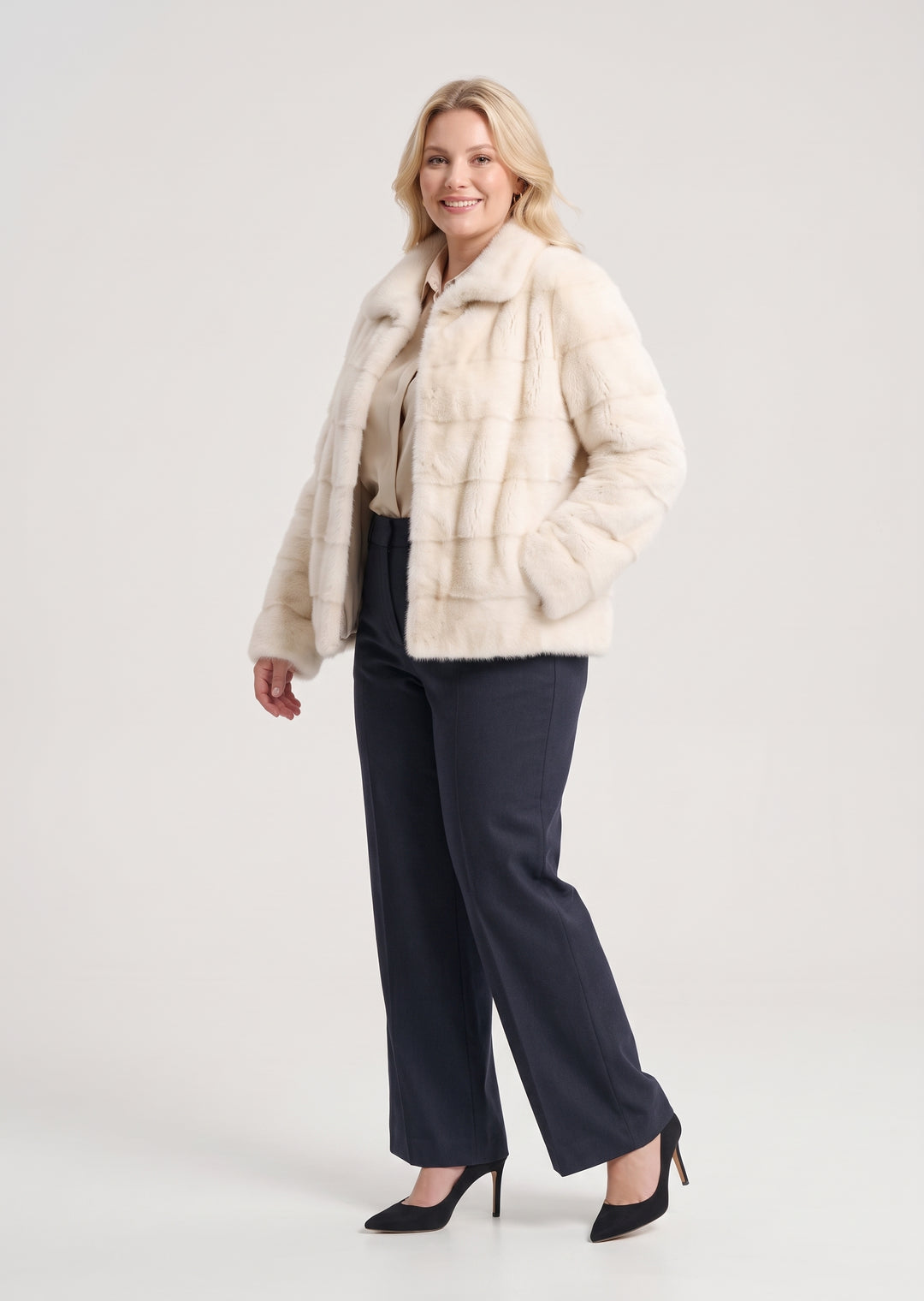 Olise, 60 cm. - Mink - Kvinder - Elfenben