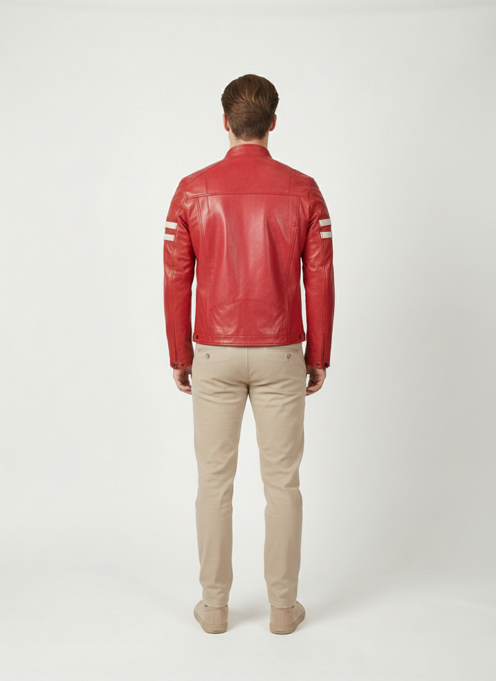 Charlie, 65 cm. - Krave - Lamme Polsk Nappa Læder - Mand - Chili Rød