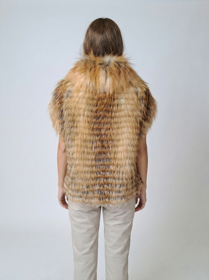 Juvigny-Weste, 55 cm. - Halsband - Rotfuchs - Damen - Natur