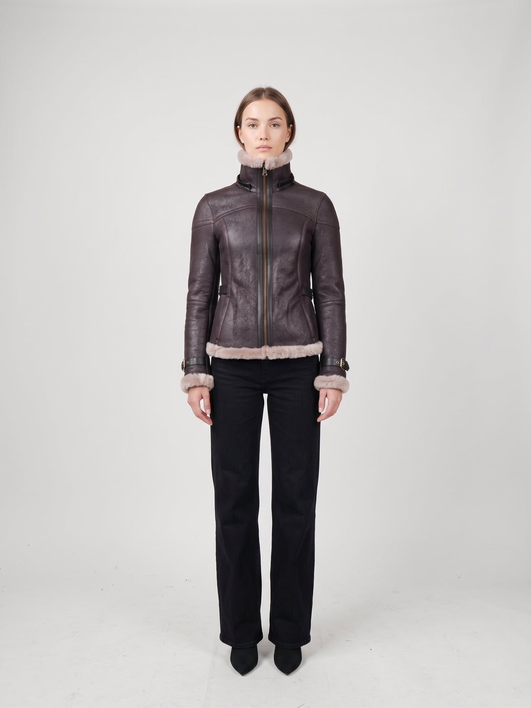 Sacha 59 cm Nappa Lamb Crack Washed -Women Dark Brown