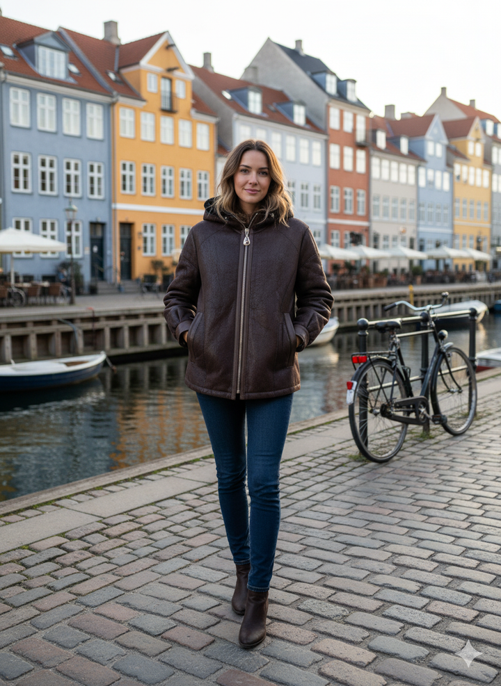 ISQ, 68 cm. - Nappa Lam - Kvinder - Brun