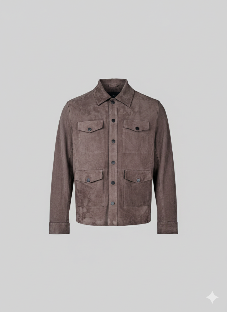 Gerhard, 65 cm. - Krave - Gede ruskind tykt læder - Mand - Mørkegrå