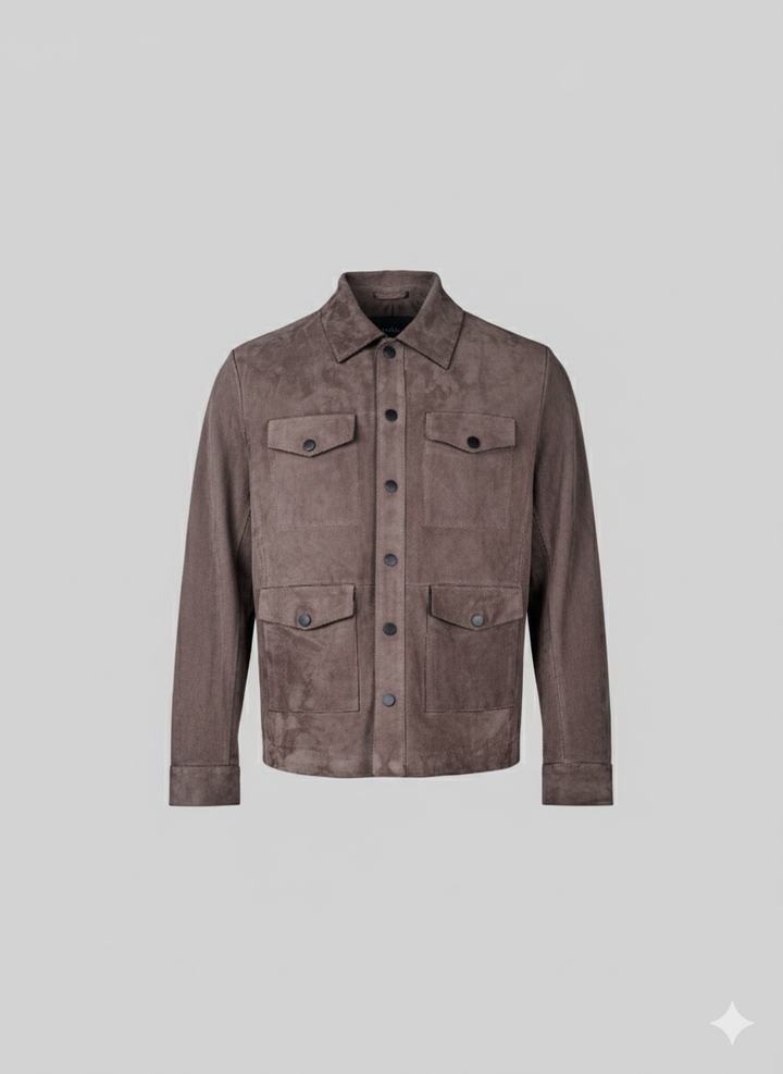 Gerhard, 65 cm. - Krave - Gede ruskind tykt læder - Mand - Mørkegrå