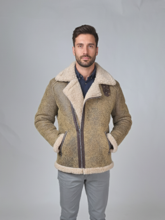 Irwing, 72 cm. - Lamb Crackle - Mann - Beige