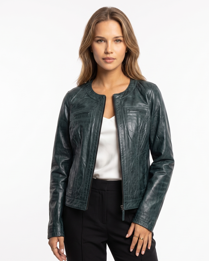 Chantel Lamb Malli Leather - Women Copper Green