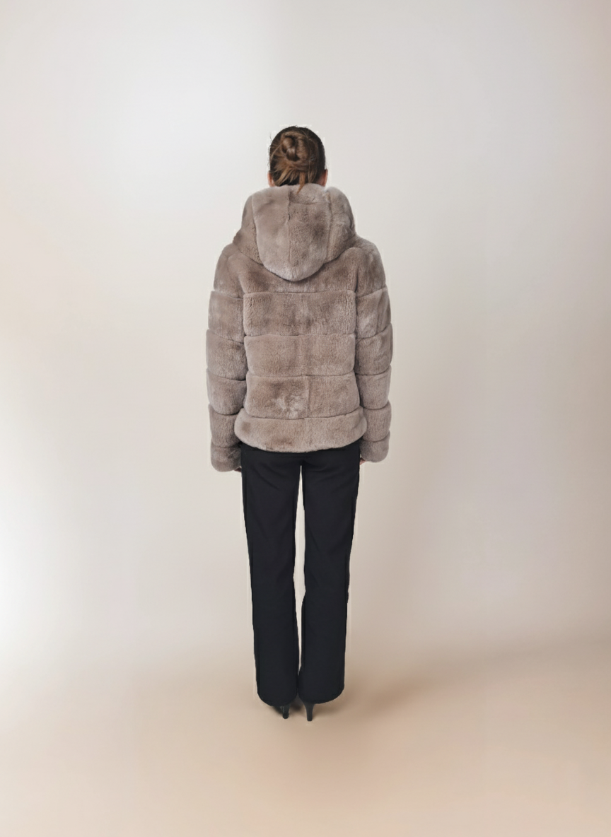 Petrovski, 60 cm. - Hood - Rex - Women - Cafe Latte