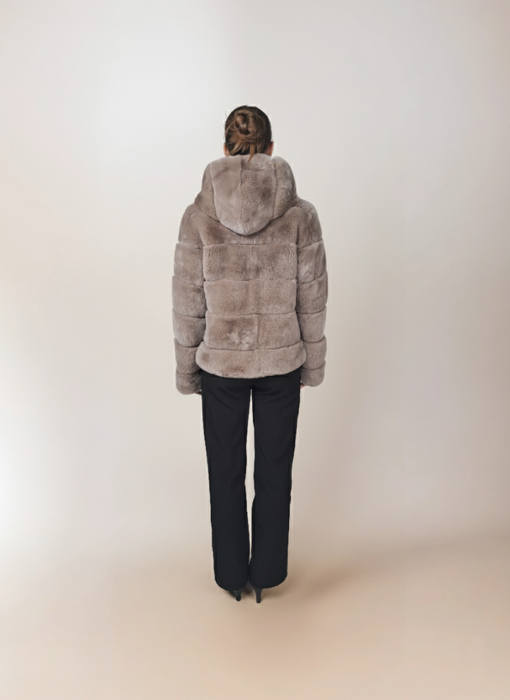 Petrovski, 60 cm. - Hood - Rex - Women - Cafe Latte