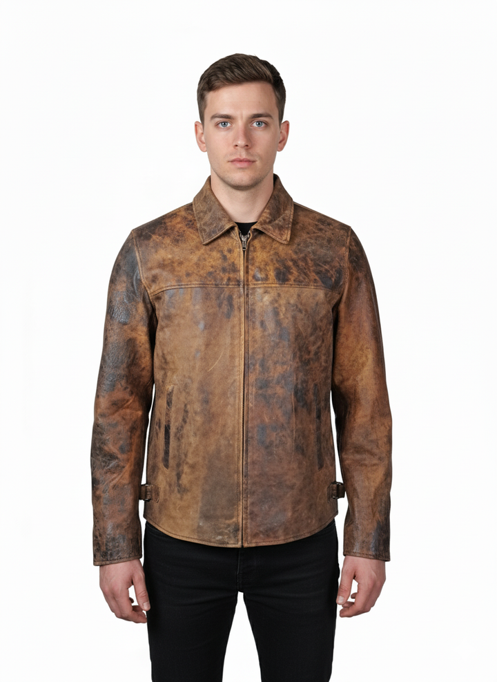 James Dean, 65 cm. - Collar - Leather - Man - Brown