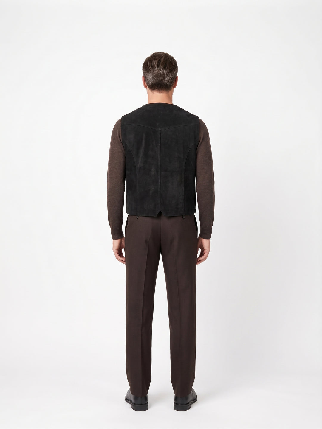 Ny Vest 906 - Lamme Nubuk Læder - Mand - Sort