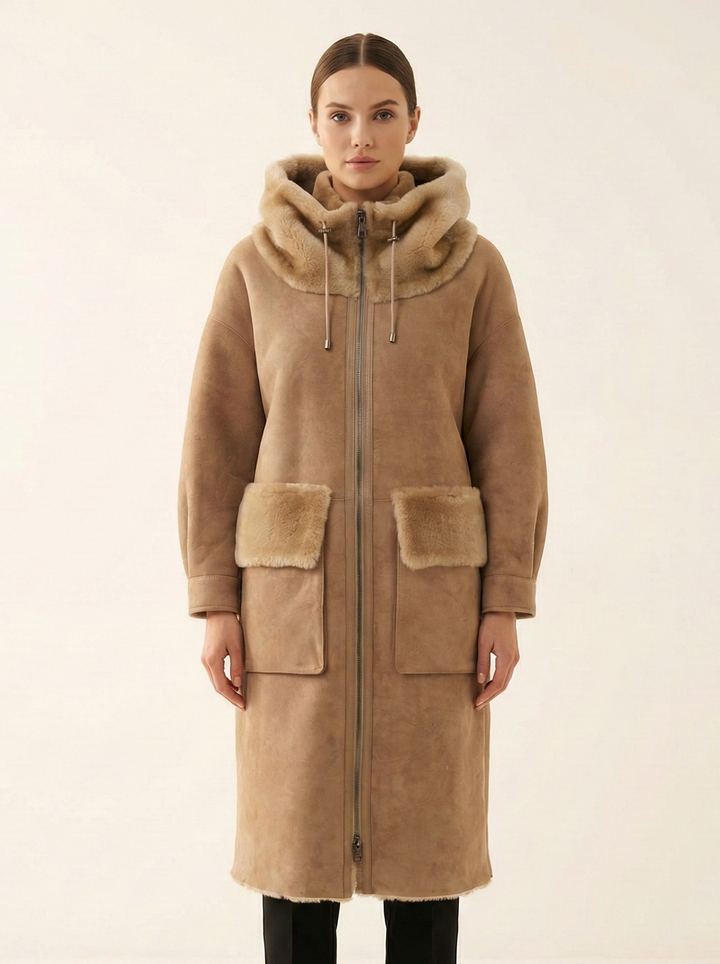 Gabiana, 108 cm. - Hette - Geitesemede - Kvinner - Dark Oak