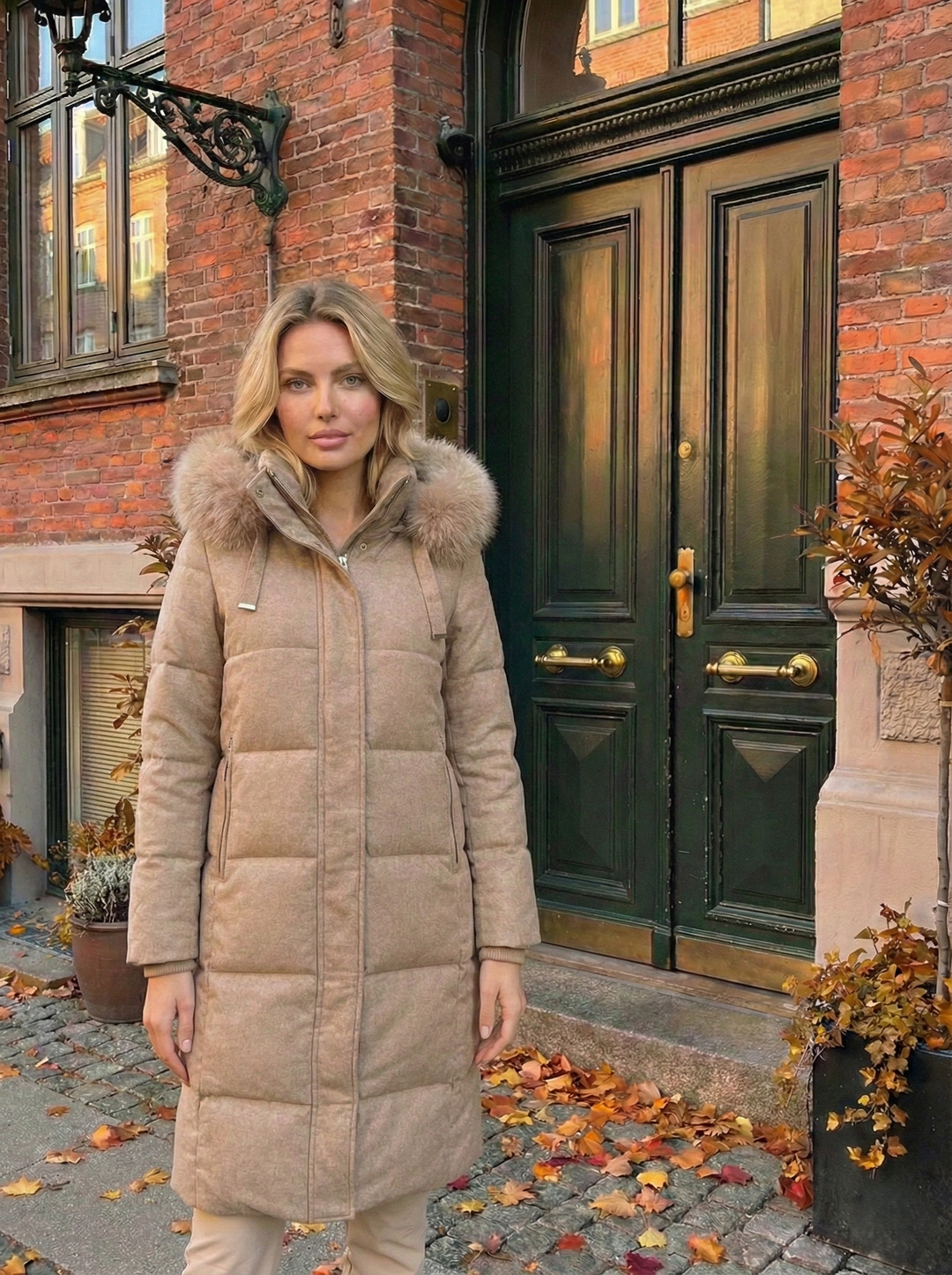 Jadabi, 90 cm. - Capuche - Doudoune - Femme - Camel