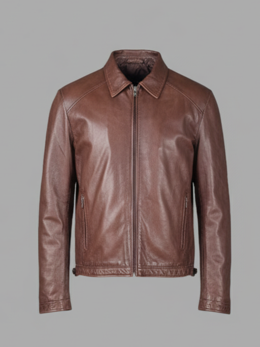 Ivar, 65 cm. - Lamb Polish Nappa Leather -Man - Cana Brown