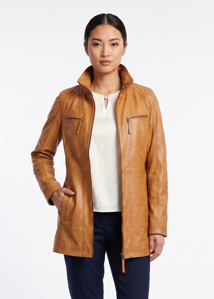New Alaine – Lamm-Malli-Leder – Damen – Cognac
