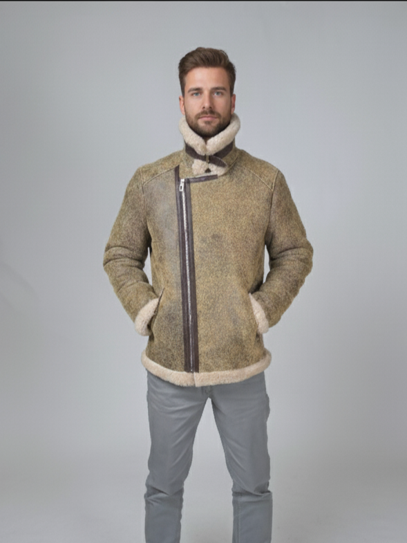 Irwing, 72 cm. - Lamb Crackle - Mann - Beige